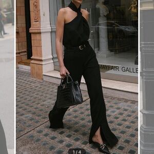 Commense Black straight leg pant